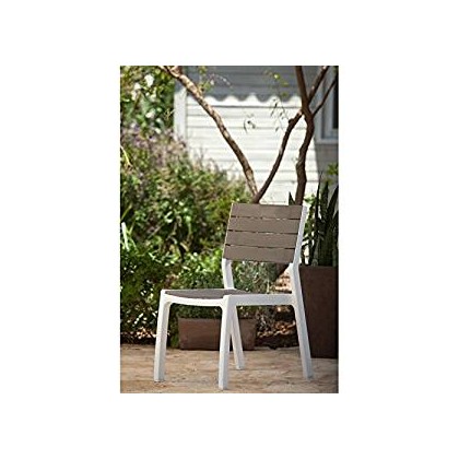 SEDIA RESINA HARMONY BIANCA/TORTORA S/BRACCIOL