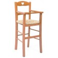Sediolone bimbo in legno di faggio color ciliegio 37x36xH87 cm