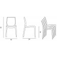 SEDIA MODELLO ICE ANTRACITE SET 4 PEZZI