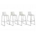 SGABELLO SPIDER BIANCO SET 4 PEZZI 