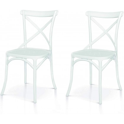 SET 2 SEDIE CLASSICHE BIANCHE 