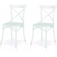 SET 2 SEDIE CLASSICHE BIANCHE 